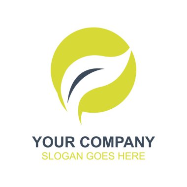 Yaprak yeşil ağaç organik simge vektör Logo
