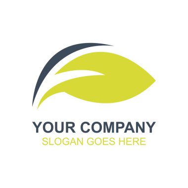Yaprak yeşil ağaç organik simge vektör Logo