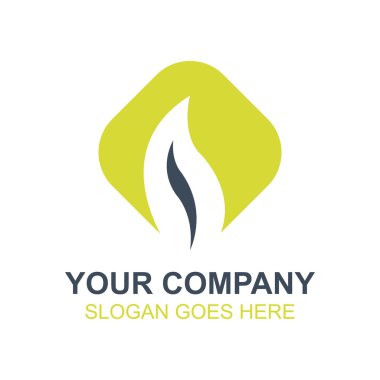 Yaprak yeşil ağaç organik simge vektör Logo