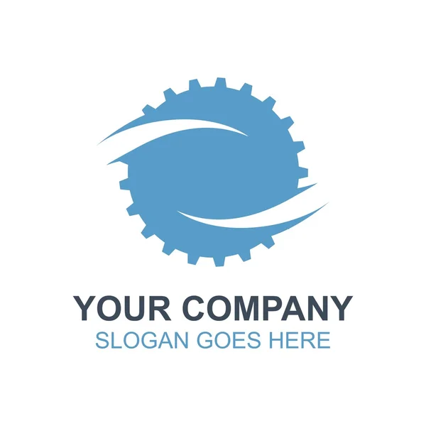 Industrial Gear Factory Icon Vector Logo — Stock Vector