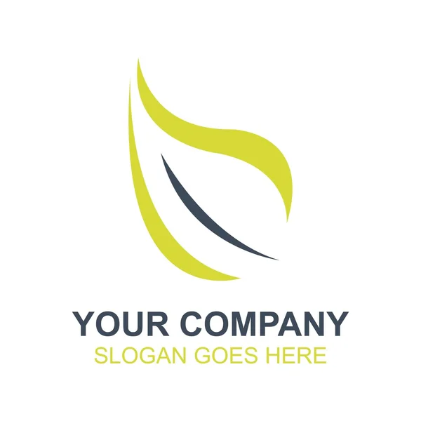 Green Leaf Tree Organic Icon Vector Logo — Stock Vector