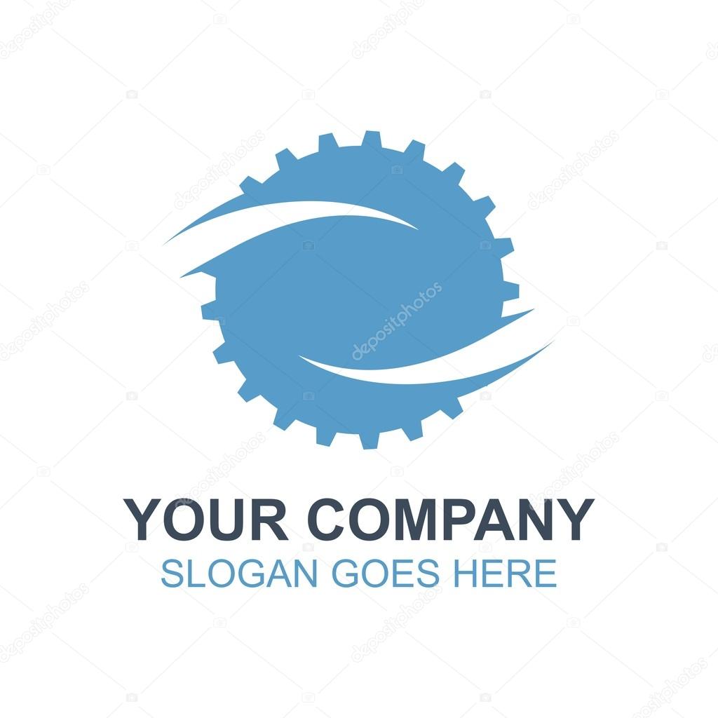 Industrial Gear Factory Icon Vector Logo