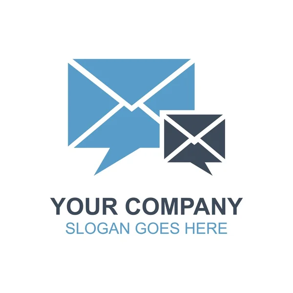Boîte aux lettres Boîte aux lettres Messages Icône Logo vectoriel — Image vectorielle