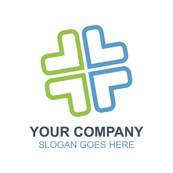 Logotipo sano del vector del icono del hospital médico — Vector de stock