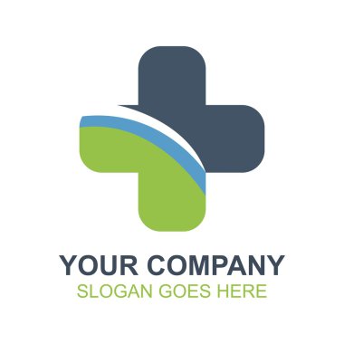 Tıbbi hastane sağlıklı simge vektör Logo