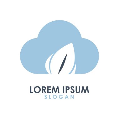 Bulut köpük simge vektör Logo