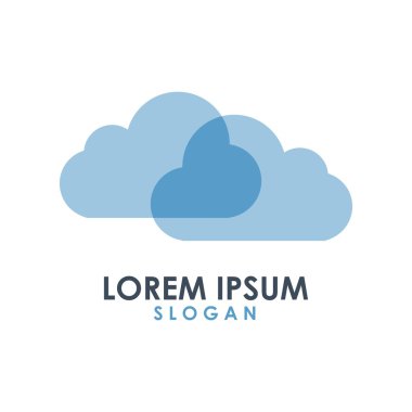 Bulut köpük simge vektör Logo