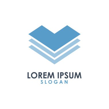 Kalp aşk simge vektör Logo