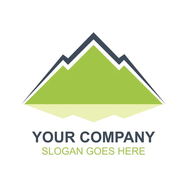 Mountain Travel sopka ikona vektorové Logo — Stockový vektor