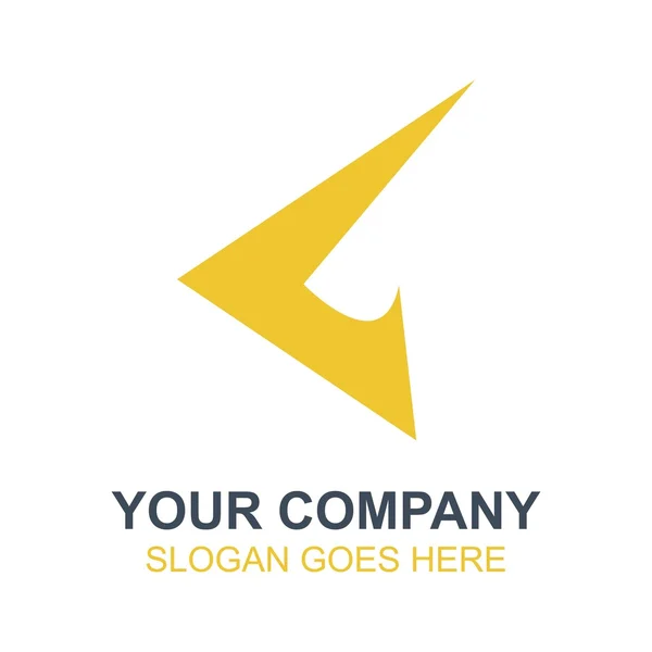 Trójkąt firmy biznes ikona wektor Logo — Wektor stockowy