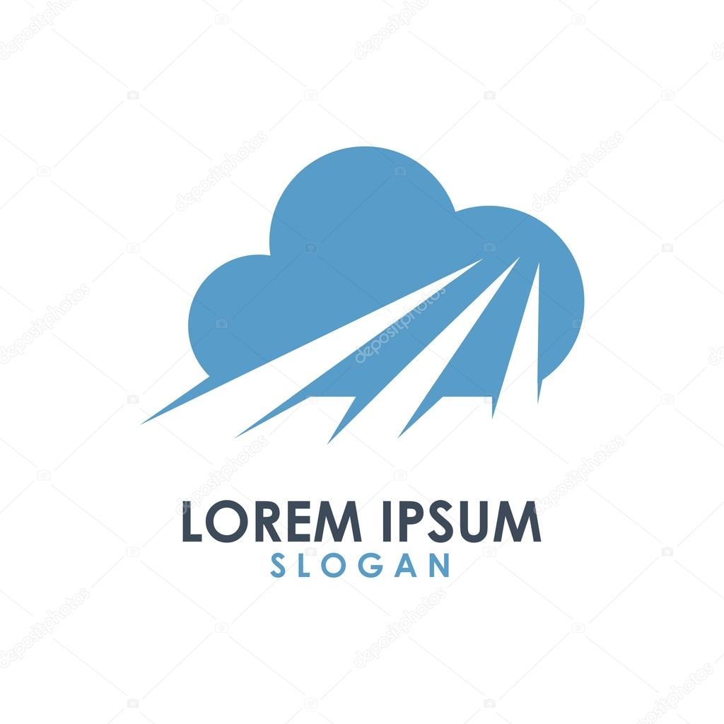 Cloud Bubble Icon Vector Logo