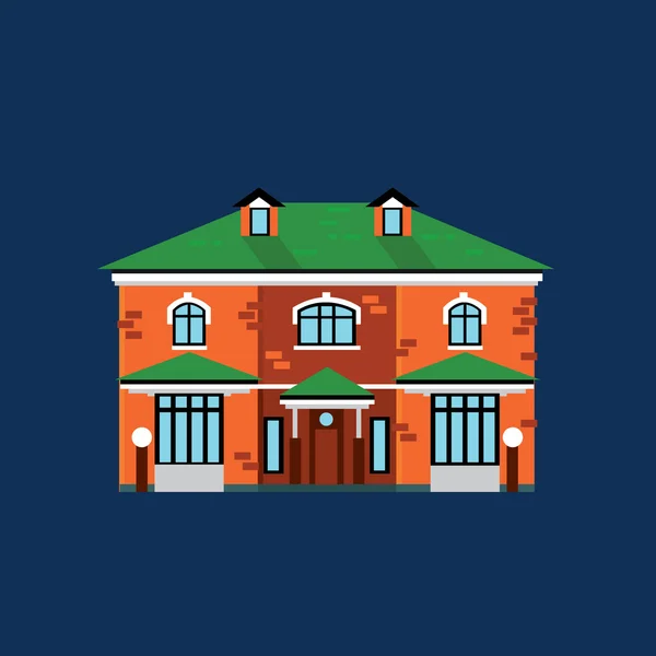 Maison résidentielle colorée — Image vectorielle