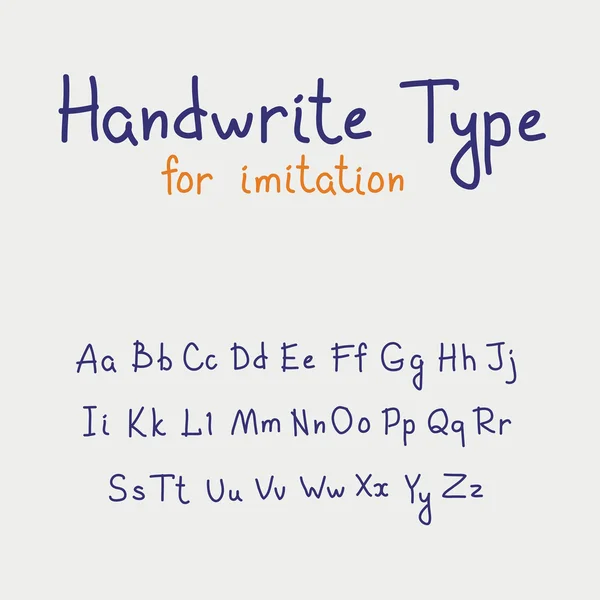 Tipo de escritura a mano imitación — Vector de stock