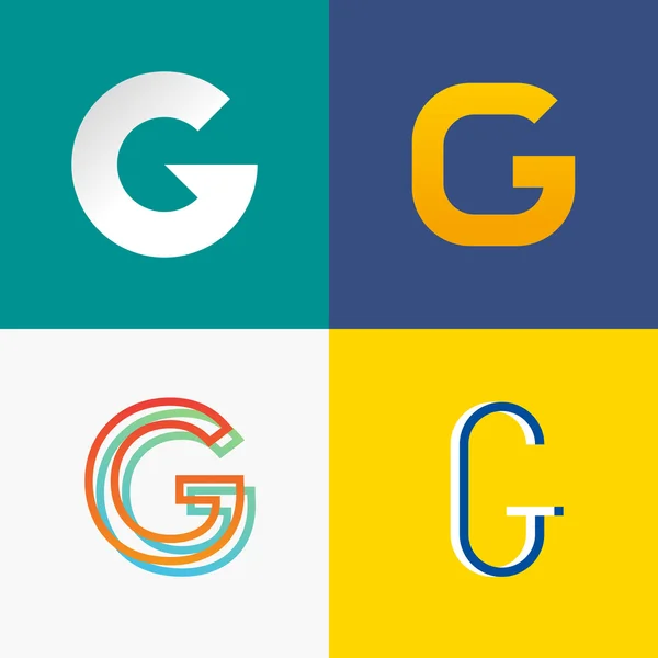 Logo idea of letter G set — Stock Vector