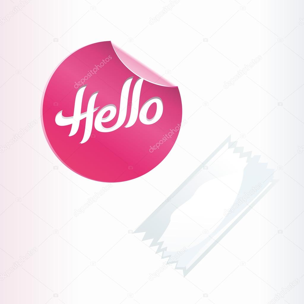 abstract Hello sticker