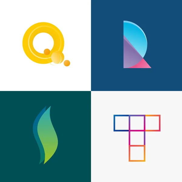 Idea del logotipo de Q R S T letras — Archivo Imágenes Vectoriales