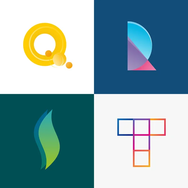 Idea del logotipo de Q R S T letras — Vector de stock