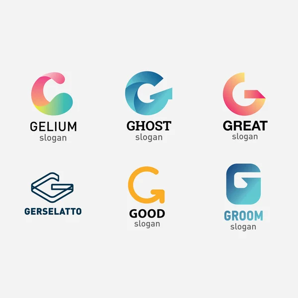 Letter G logo set — Stockvector