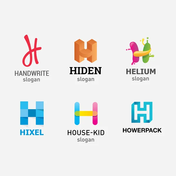 Brief H logo set — Stockvector