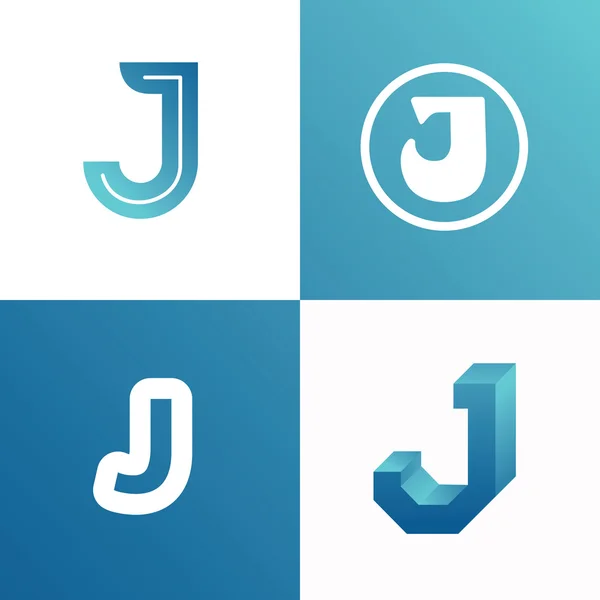 Icons based on the letter J — Stock Vector