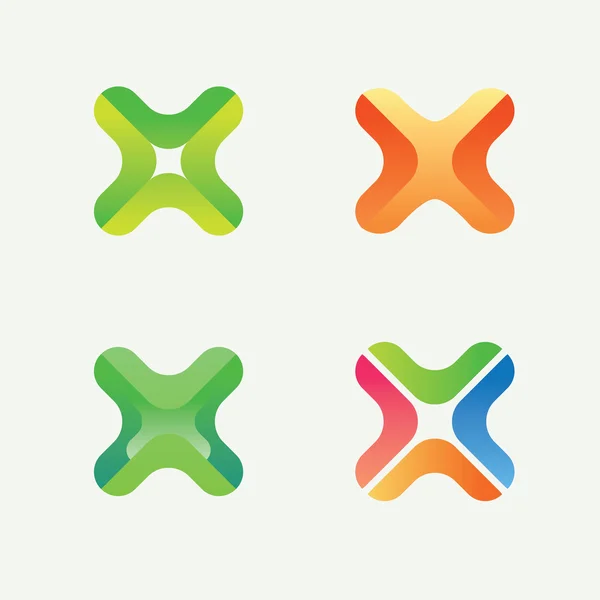 Идея креста из X букв — стоковый вектор