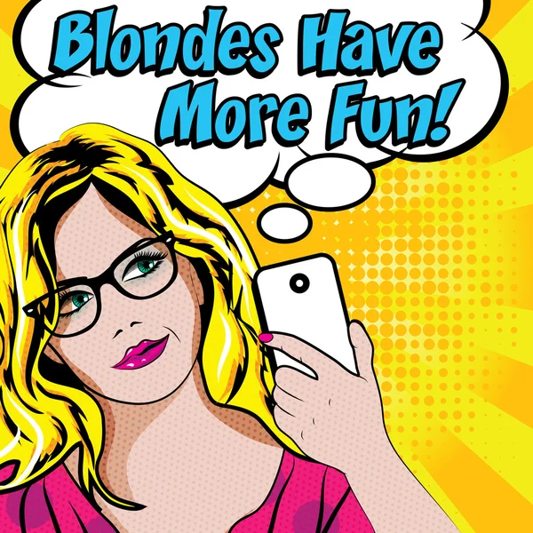 Blondýnky mají více zábavy! — Stockový vektor
