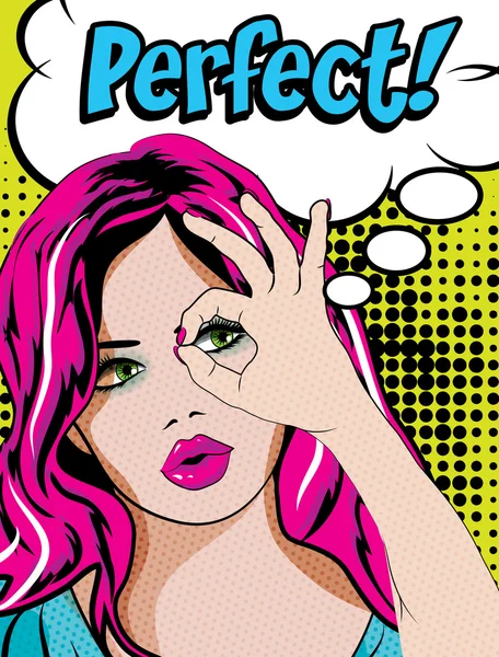 Pop art kadın - mükemmel! 