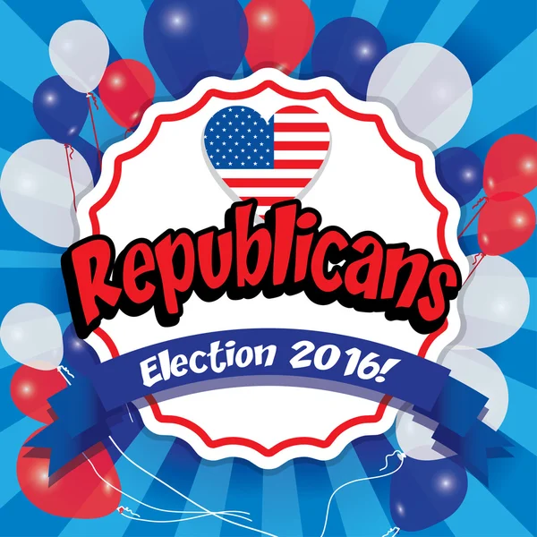 Американские республиканцы. Выборы 2016 . — стоковый вектор