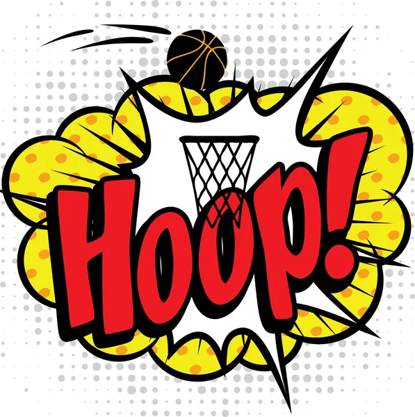 Pop-artu komiks ikonę "Hoop!". — Wektor stockowy