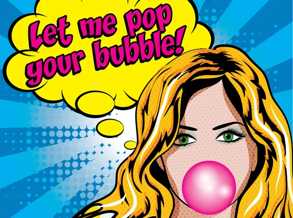 Hadd Pop a buborék! — Stock Vector