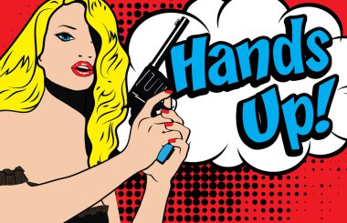 Kadın tabancayla - Hands Up! 