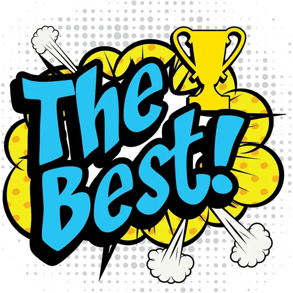 Pop Art comics icon "The Best!". — Stock Vector