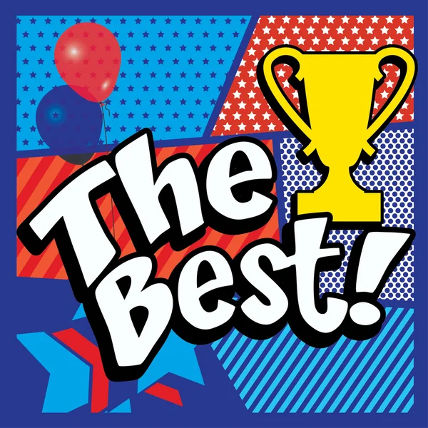 Popart strips pictogram "The Best!". — Stockvector