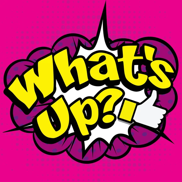 Quadrinhos da Pop Art - "What 's Up ?". — Vetor de Stock