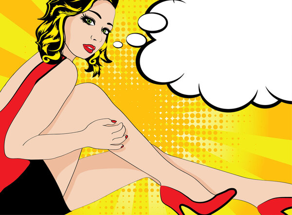 Pop Art Woman with bubble