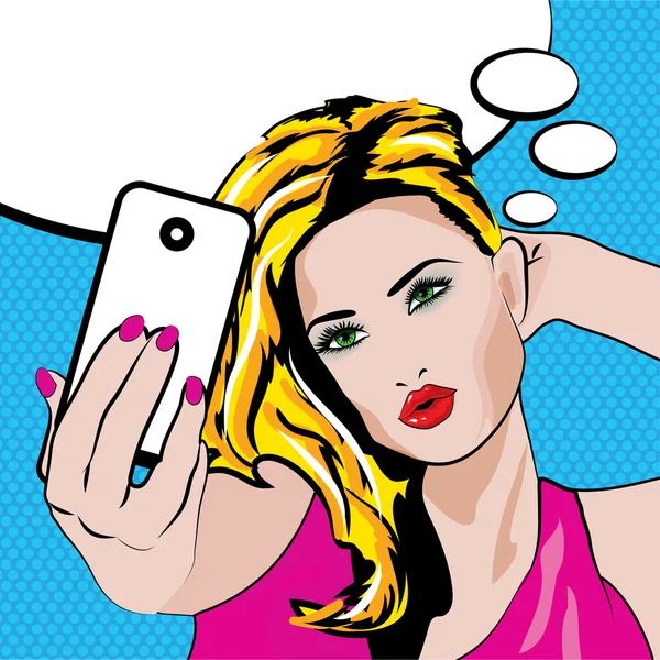 Pop art woman — Stock Vector