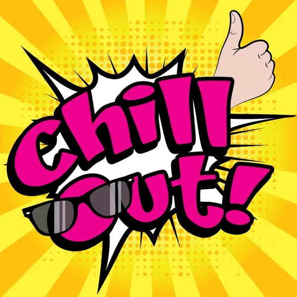 Chill out lettering — Stock Vector