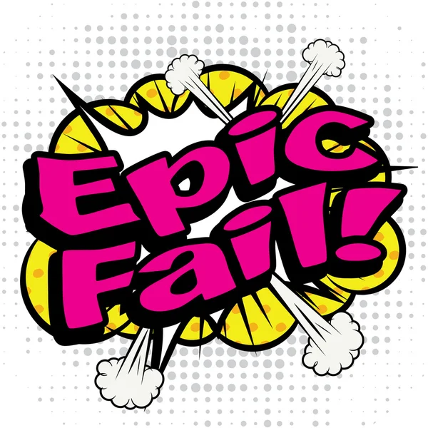 Epic fail lettering — Stock Vector