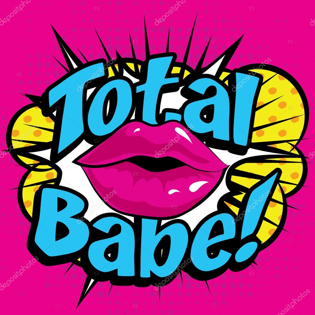 Total babe retro comic lettering