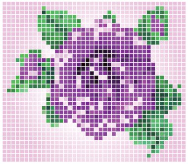 graphic pixels flower texture clipart