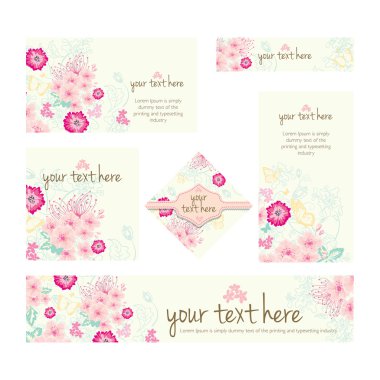 Floral Patterns vector illustrations CARDS