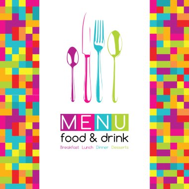 Restoran Pop Art piksel menü