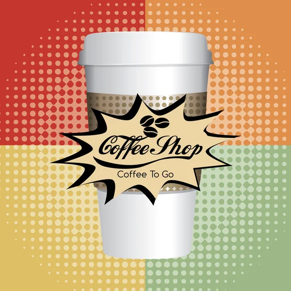 Cafetería Pop Art — Vector de stock