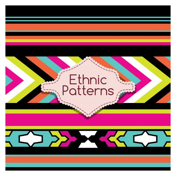 Ethnic Tribes Patterns Ornament — Stock Vector