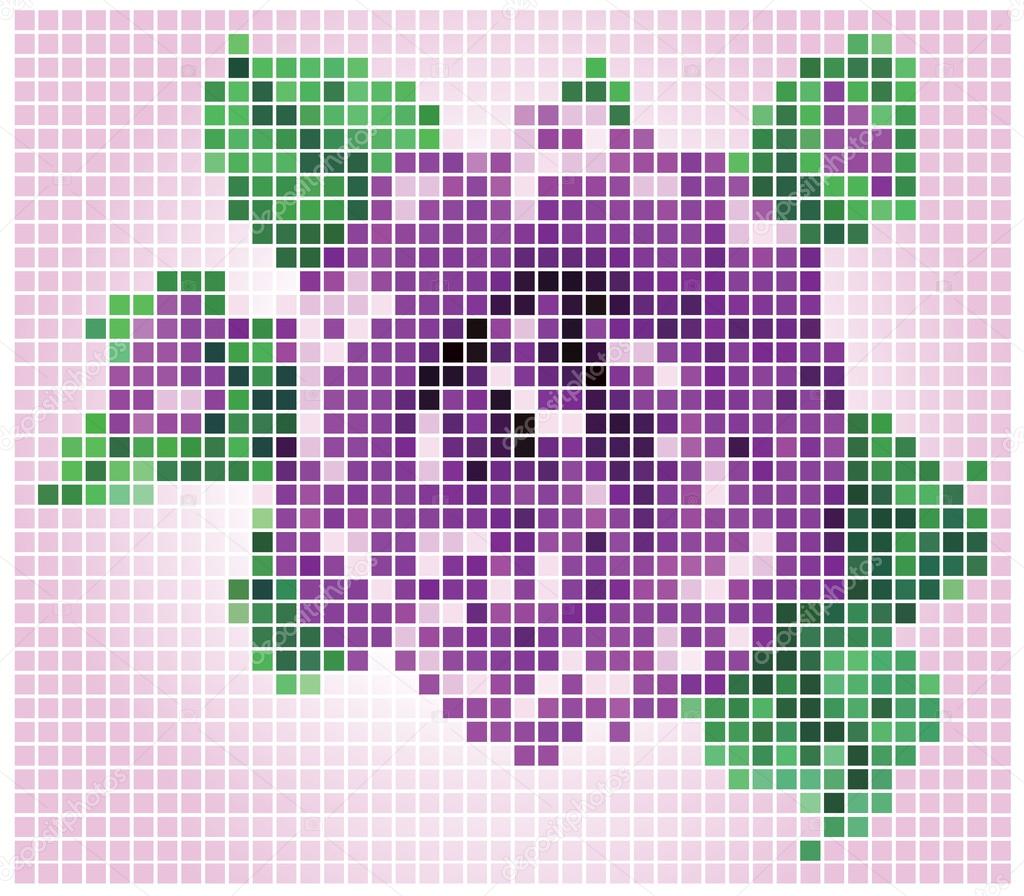 graphic pixels flower texture