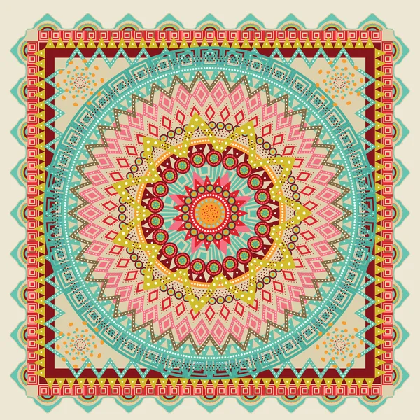 Mandala flor abstracta . — Vector de stock