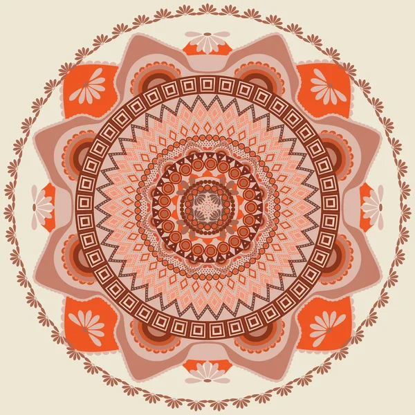 Abstraktní květina Mandala. — Stockový vektor
