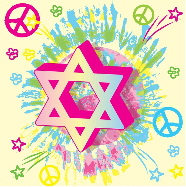 Perdamaian simbol-simbol keagamaan - Stok Vektor