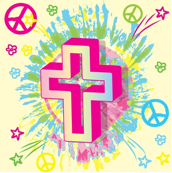 Vrede religieuze symbolen — Stockvector