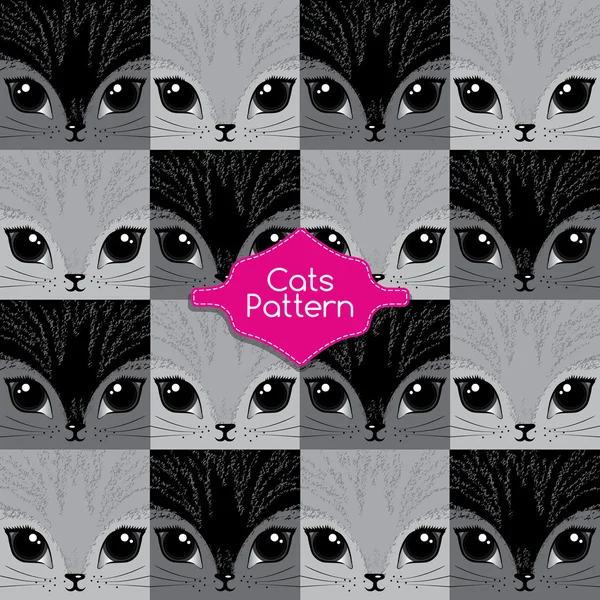 Cat Pattern concetto — Vettoriale Stock